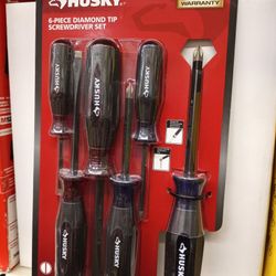 HUSKY 6 - PIECE DIAMOND TIP SCREWDRIVER SET
