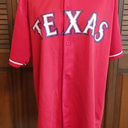 ⚾️ Texas Rangers Prince Fielder #84 Red Size XL X-Large MLB Baseball Jersey.⚾️