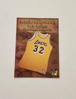 2 Magic Johnson Lakers Retired Jersey Card