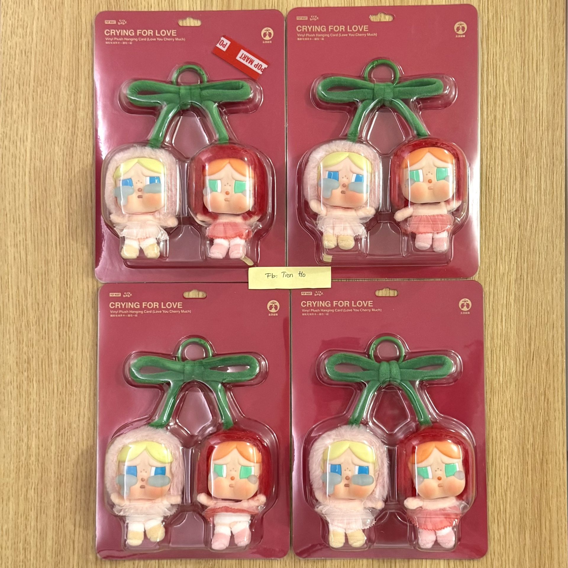 CRYBABY Crying For Love Series-Vinyl Plush Hanging Card (Love You Cherry Much)