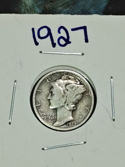 #747 Silver 1927 Mercury Dime coin