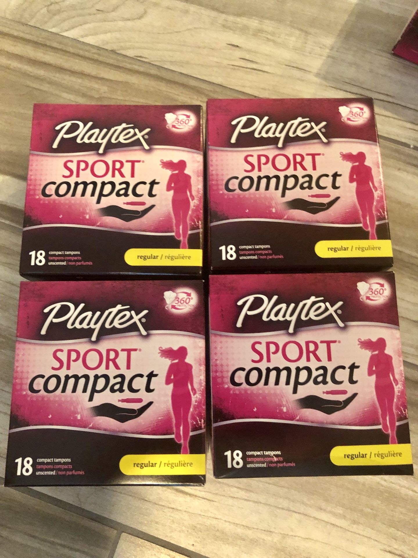 Playtex Sport Compact Regular Tampons Lot of 4