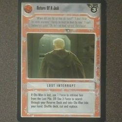 1995 Star Wars Obi-Wan Kenobi Return Of A Jedi Lost Ccg Decipher Game Card Movie Collectible Vintage Sci-fi Science Fiction Lucasfilm
