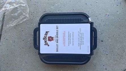 Jim bean cast iron skillet and griddle
