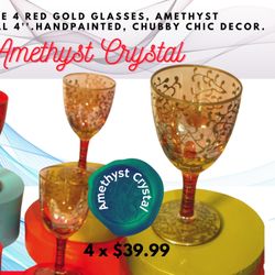 4 (2+2)  AMETHYST CRYSTAL