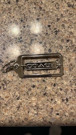 Coach Silver Metal Logo Bag Charm