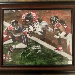 James White Autographed New England Patriots Super Bowl LI Game Winning Drive 16x20
