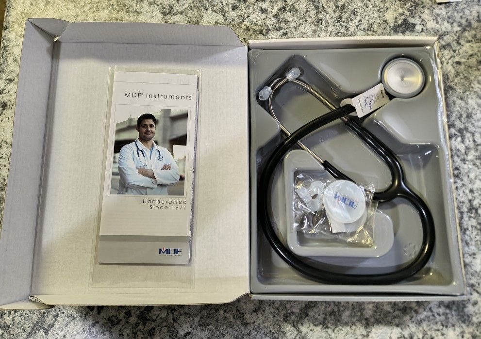 Brand New in Original Packaging - MDF Instruments, Procardial Cardiology Stethoscope, Stainless Steel, Adult with MDF Bag