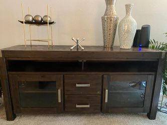 Espresso 66” in flat screen console