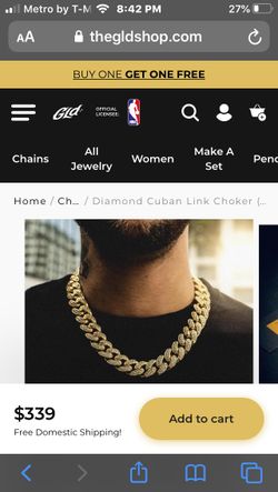 Cuban chain 20mm Gold plated Brass chain