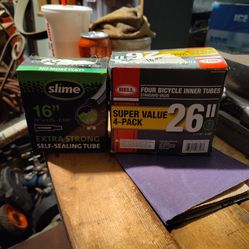 Tire tubes new and 1 self sealing slime tube