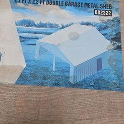Double Garage Metal Shed 