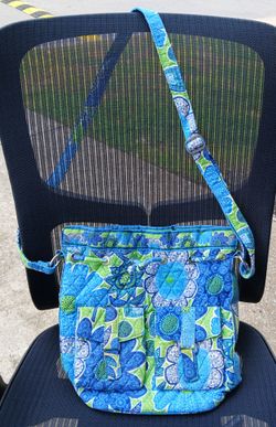 Vera Bradley Handbag Hobo Shoulder/CrossBody Style Blues/Greens