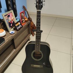 Epiphone DR-100 Acoustic Guitar Ebony w/ Gig Bag