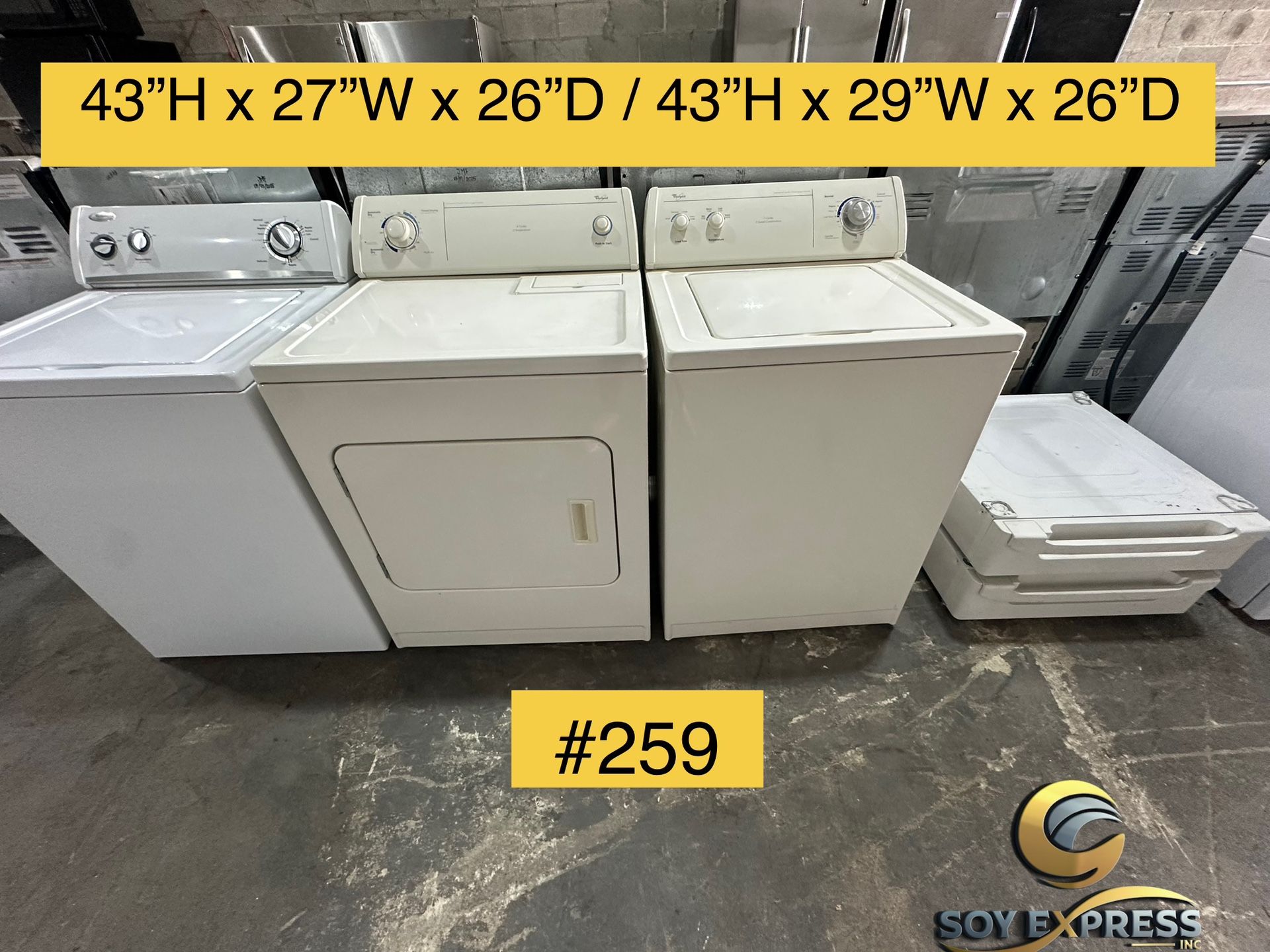 Whirlpool Washer And Dryer Top Load Electric (#259)