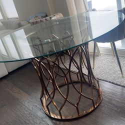 Round Glass Table 