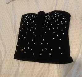blinged Out Black Top 🖤🐅