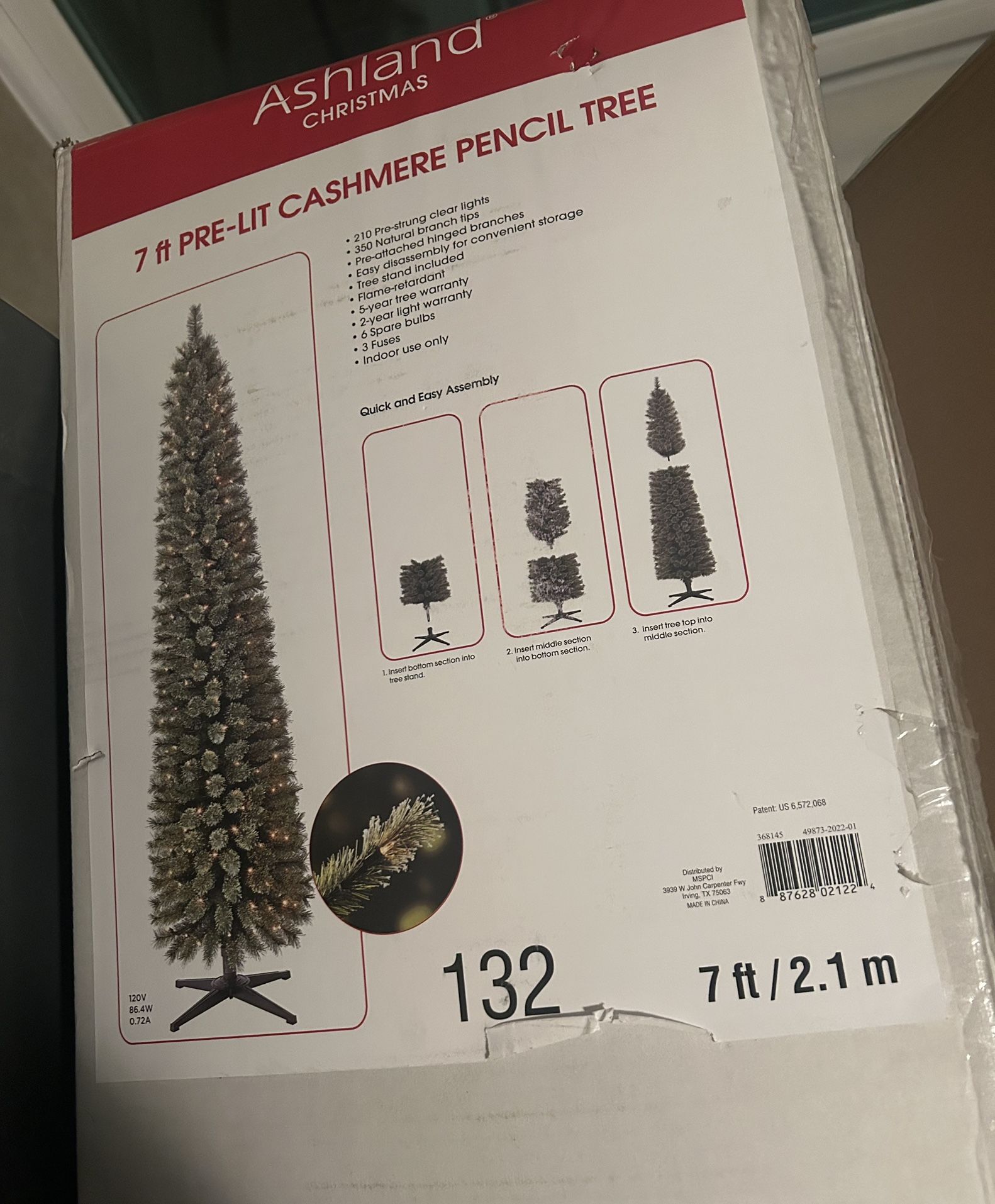 7ft Cashmere Pencil Tree