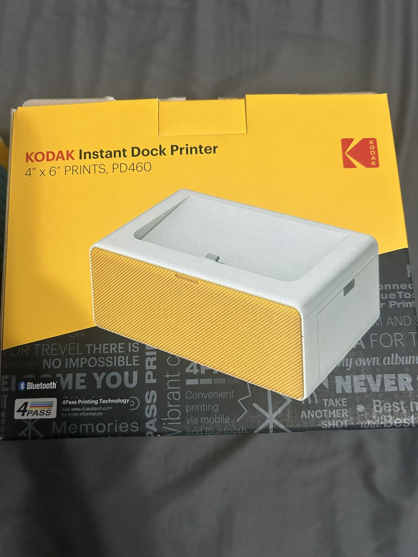 KODAK Dock Plus 4PASS Instant Photo Printer, 4x6 inches, 80 Sheets Bundle Included