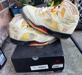 Off-White x Air Jordan 5 SP 'Sail' 2020