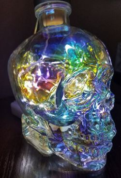 Limited Edition Aurora Crystal Skull lamp