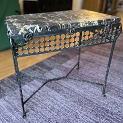 Marble and Iron Antique Table