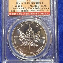 2009 1oz CANADA MAPLE LEAF SILVER COIN 