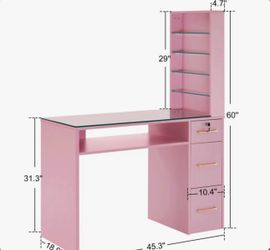 Nail desk and nails supplies