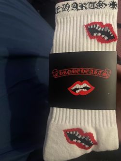 Chrome Hearts Lips Crew Socks