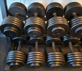 Dumbbell Set of 4 Pairs from 85 to 100lbs iGX Dumbbells