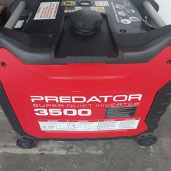 PREDATOR GENERATOR 3500 ONLY USED 3 HOURS WORKS EXCELLENT STARTS RIGHT UP SUPER QUIET