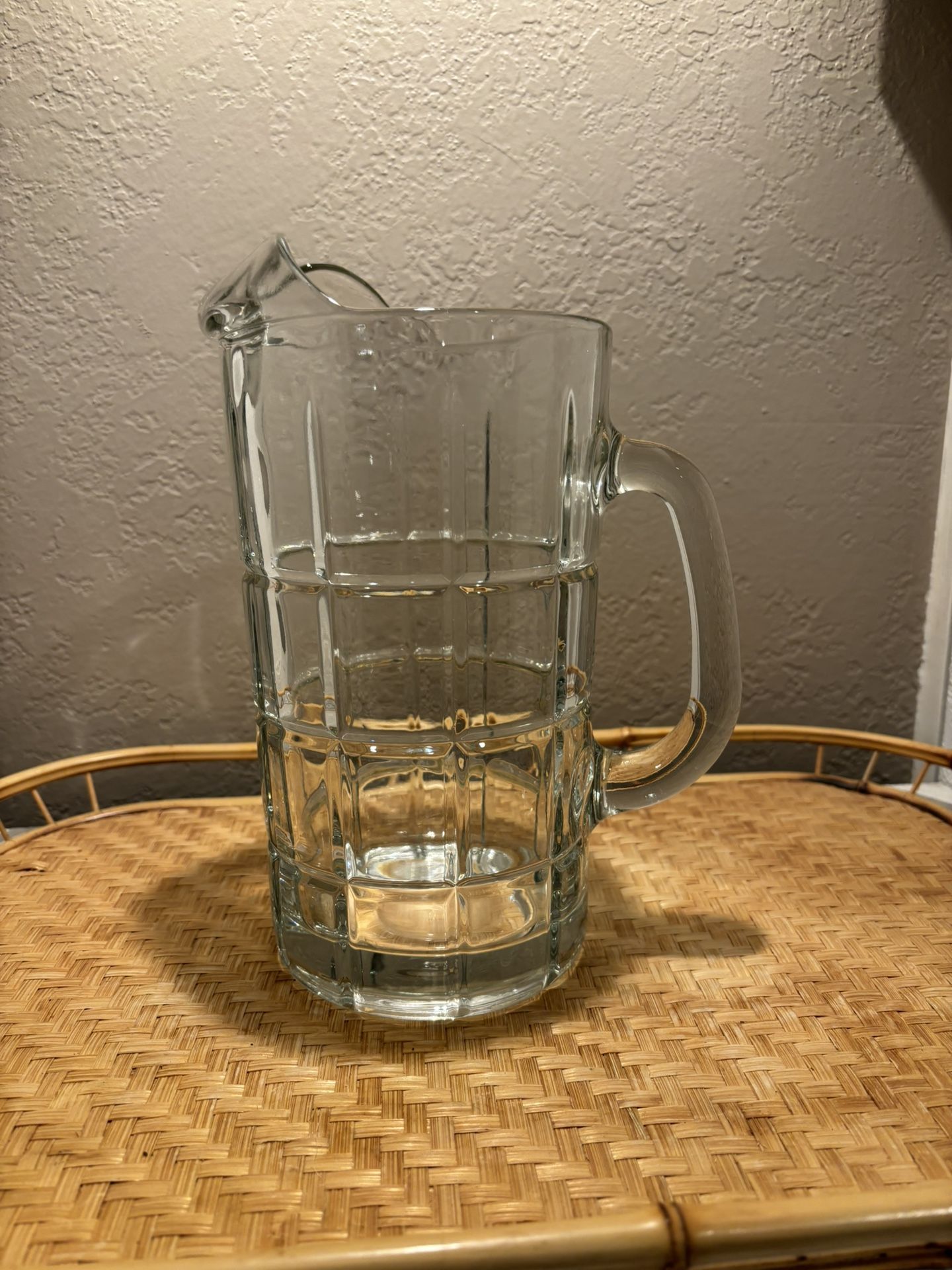 Vintage Anchor Hocking Glass Tartan Clear 50 Ounce Pitcher