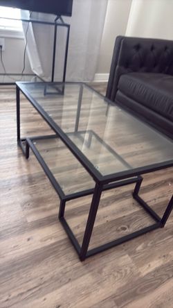 Black and Glass Coffee Table
