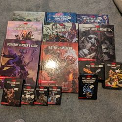 Dungeons And Dragons 5e Books And Spell/Item Cards