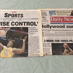 Derek fisher Shaquille O’Neal newspaper lot