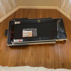 Goplus 2 in 1 Folding Treadmill, 2.25HP Superfit Under Desk Electric Treadmill, Installation-Free with Remote Control, APP Control and LED Display