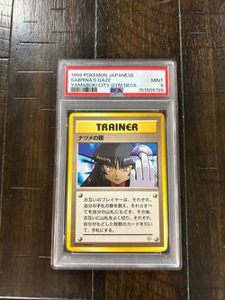 Sabrina's Gaze Yamabuki City Gym Deck Japanese 1999 PSA 9 [Banned Art] 🚩🚩🖕