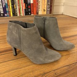 Alex Marie Grey Suede Ankle Boots (Size 7.5)
