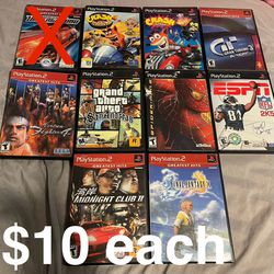 PS2 games $10 each
