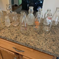 Antique Glass Dairy Bottles