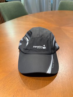 Aquatic Sports Black Athletic Cap