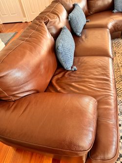 Brown Leather Sofa