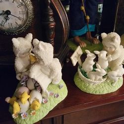 pair of dept 56 snowbabies Easter bunnies $15