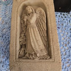 Vtg 2000 Carruth Studio "Nature's Angel" Sculpture or Plaque 