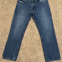 Van Heusen Studio Men's Size 36x30 Straight Regular Blue Jeans