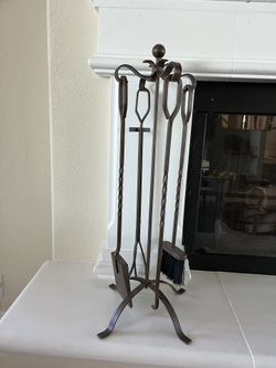 Vintage Cast Iron Fire Place Tools