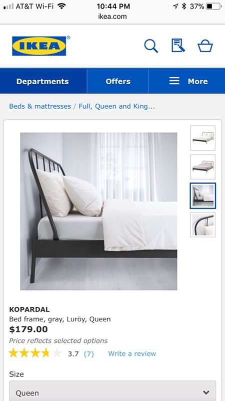 Ikea Kopardal Queen Bed Frame Missing 1 For Slats In Open In The Appcontinue To Mobile Website