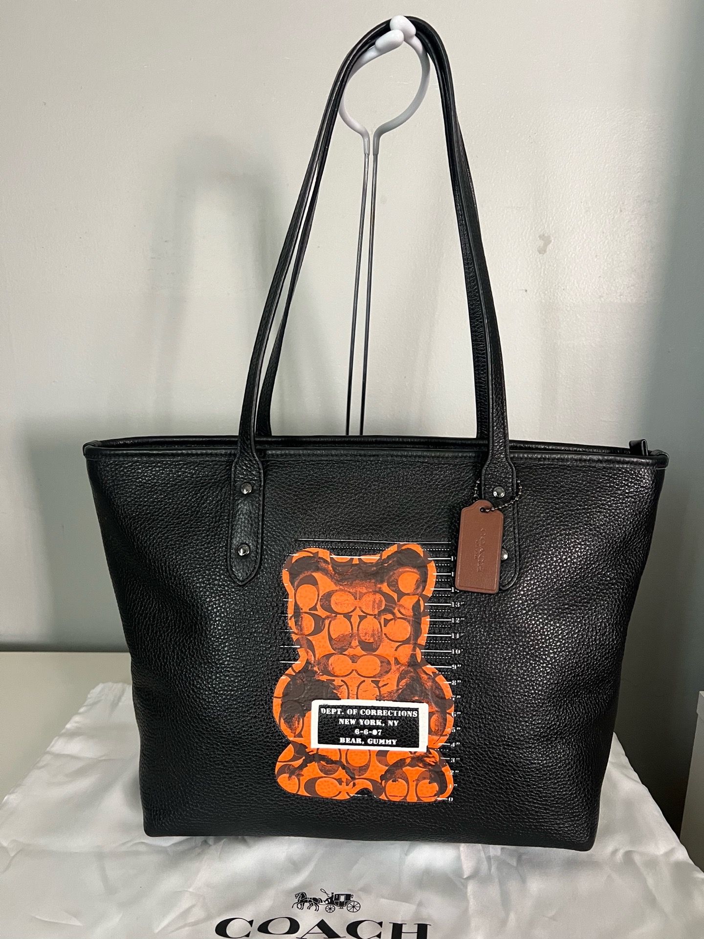 Coach City Zip Tote With Vandal Gummy Bear