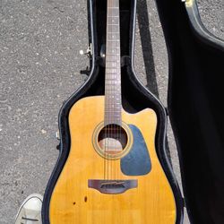 Takamini Acoustic Electric Guitar With Guitar Case