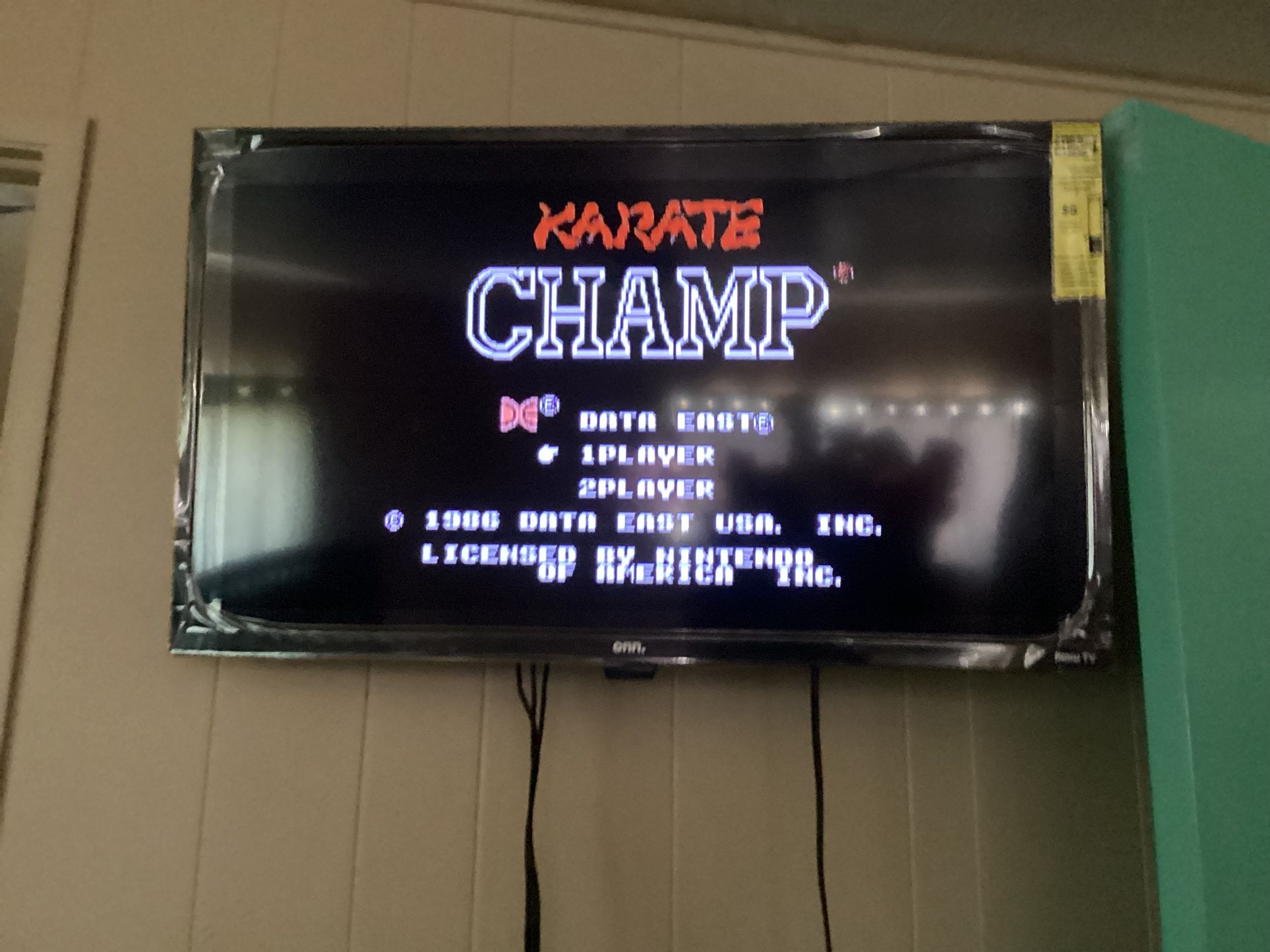 Nintendo NES Console With One Game Date East Karate Champ And Cables 